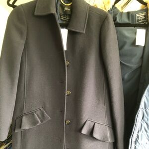 NWT Jcrew Italian double cloth coat in navy size 2